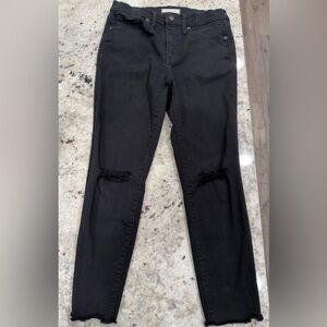 Madewell High Rise Skinny Crop Jeans Black Size 29